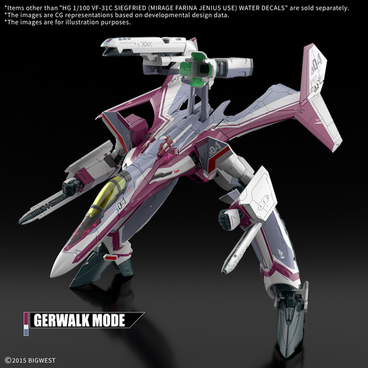 Bandai - HG 1/100 Macross Delta - VF-31C Siegfried Decals