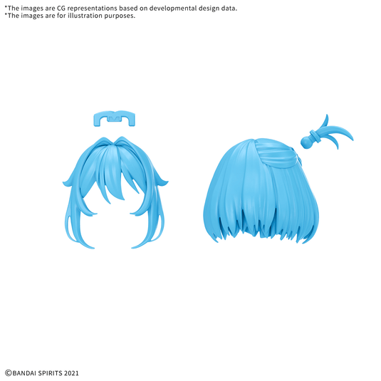 30 Minutes Sisters - Option Hairstyle Parts Vol. 13: Medium Hair 7 (Blue 2)