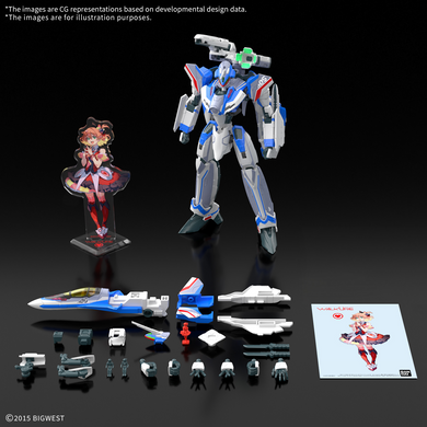 Bandai - HG 1/100 Macross Delta - VF-31J Siegfried (Hayate Immelmann Use) Deluxe Set
