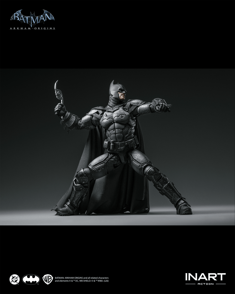 Load image into Gallery viewer, INART - Batman: Arkham Origins - Batman (Battle Damaged Version) 1/12 Scale Figure
