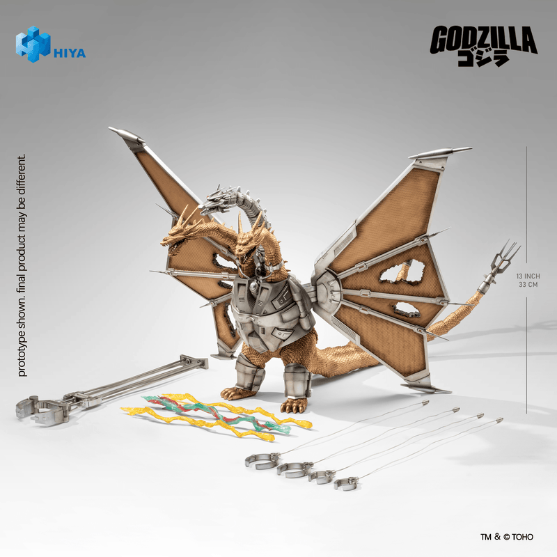 Load image into Gallery viewer, Hiya Toys - Exquisite Basic Series: Godzilla VS King Ghidorah (1991) - Mecha King Ghidorah (Battle Damaged)
