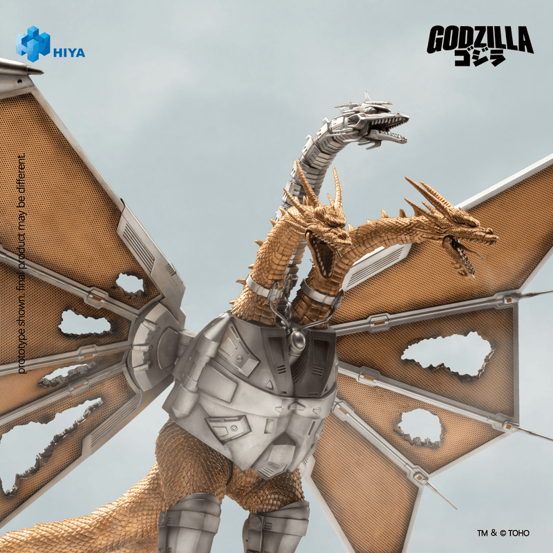 Load image into Gallery viewer, Hiya Toys - Exquisite Basic Series: Godzilla VS King Ghidorah (1991) - Mecha King Ghidorah (Battle Damaged)

