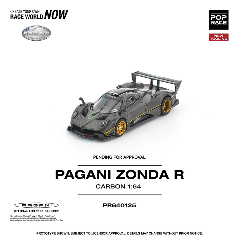 Load image into Gallery viewer, Pop Race - Pagani Zonda R (Carbon) 1/64 Scale Diecast Model Car
