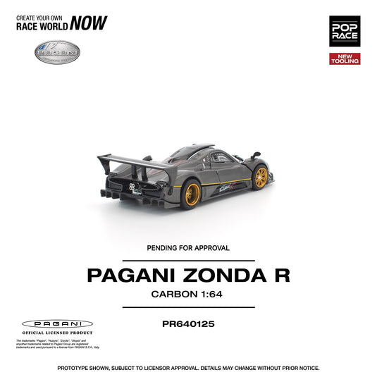 Pop Race - Pagani Zonda R (Carbon) 1/64 Scale Diecast Model Car