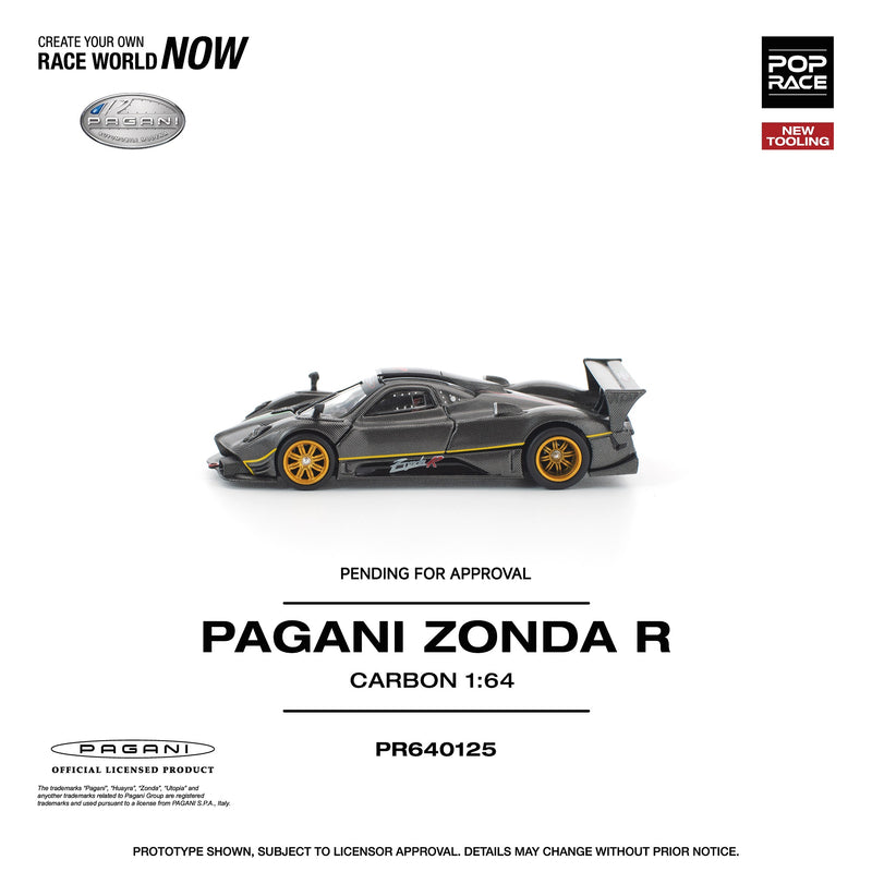 Load image into Gallery viewer, Pop Race - Pagani Zonda R (Carbon) 1/64 Scale Diecast Model Car
