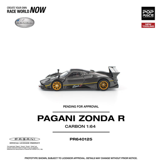 Pop Race - Pagani Zonda R (Carbon) 1/64 Scale Diecast Model Car