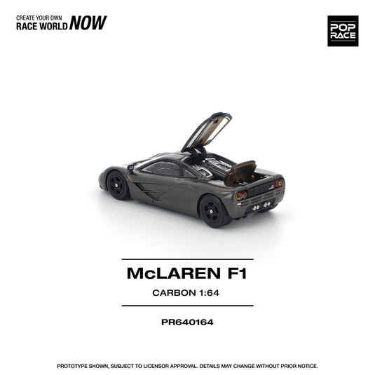 Pop Race - McLaren F1 (Carbon) 1/64 Scale Diecast Model Car