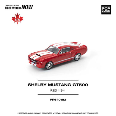Pop Race - Shelby Mustang GT500 (Red) 1/64 Scale Diecast Model Car