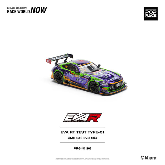 Pop Race - AMG GT3 EVO (EVA RT Test Type-01) (Macau GP 2023) 1/64 Scale Diecast Model Car (PR640196)