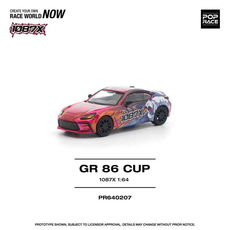 Load image into Gallery viewer, Pop Race - 1087X GR86 CUP 1/64 Scale Diecast Model Car
