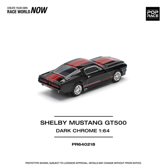 Pop Race - Shelby Mustang GT500 (Dark Chrome) 1/64 Scale Diecast Model Car