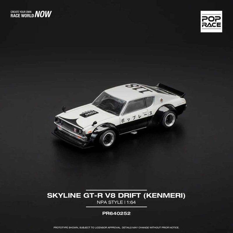 Load image into Gallery viewer, Pop Race - Skyline GT-R V8 Drift (Kenmeri) (NPA Syle) 1/64 Scale Diecast Model Car
