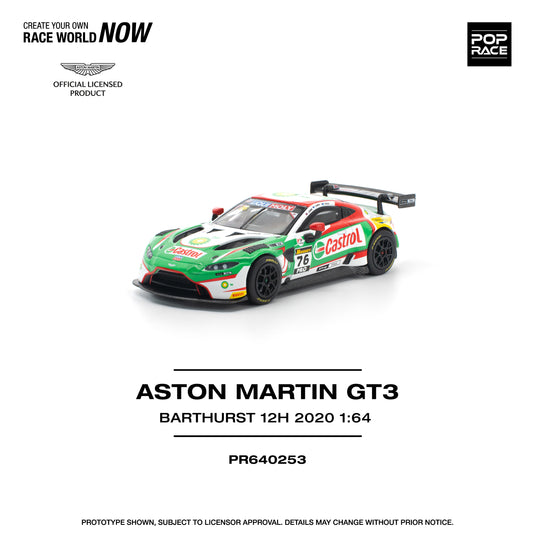Pop Race - Aston Martin Vantage GT3 (Barthurst 12H 2020) 1/64 Scale Diecast Model Car