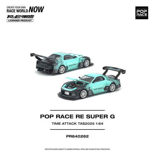 Pop Race - Pop Race RE Super G (Time Attack TAS 2025) 1/64 Scale Diecast Model Car (PR640262)