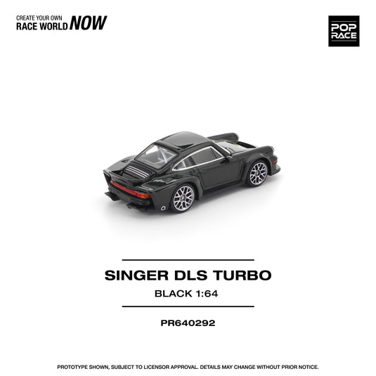 Pop Race - Singer DLS Turbo (Road) (Black) 1/64 Scale Diecast Model Car