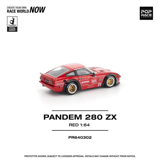 Pop Race - Pandemo 280ZX (Red) 1/64 Scale Diecast Model Car