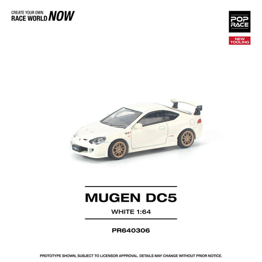 Pop Race - Honda Mugen DC5 (White) 1/64 Scale Diecast Model Car (PR640306)