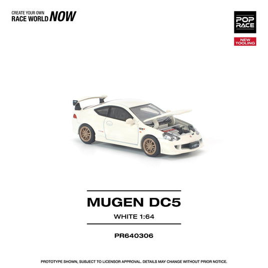 Pop Race - Honda Mugen DC5 (White) 1/64 Scale Diecast Model Car (PR640306)