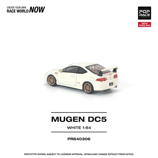 Pop Race - Honda Mugen DC5 (White) 1/64 Scale Diecast Model Car (PR640306)