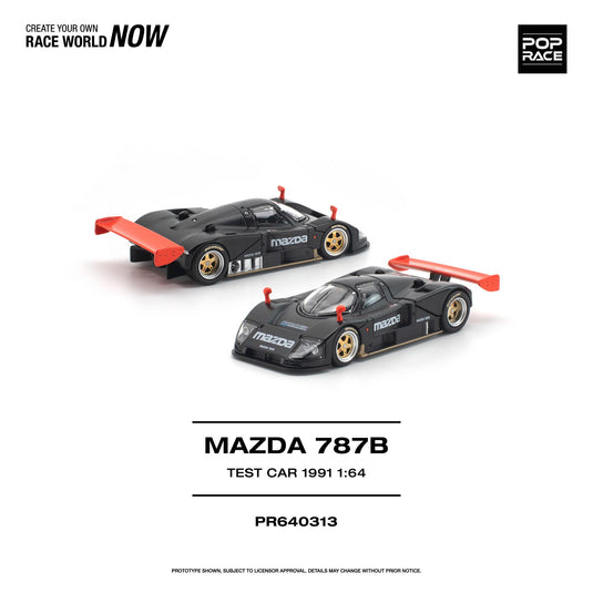 Pop Race - Mazda 787B (Test Car 1991) 1/64 Scale Diecast Model Car (PR640313)