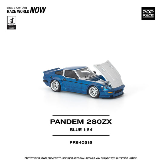 Pop Race - Pandem 280ZX (Blue) 1/64 Scale Diecast Model Car (PR640315)