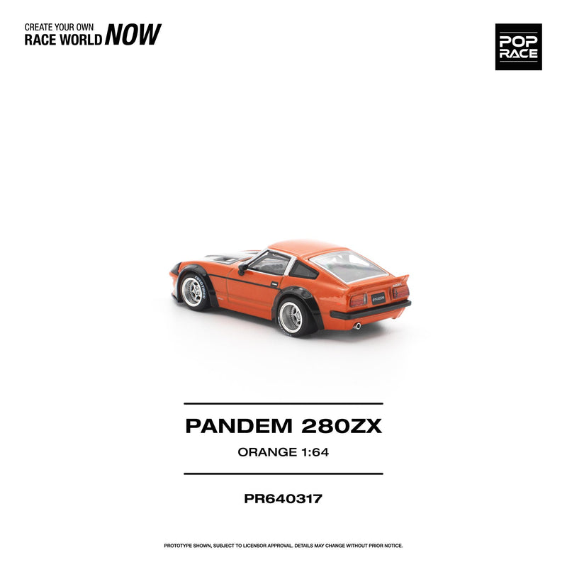 Load image into Gallery viewer, Pop Race - Pandem 280ZX (Orange) 1/64 Scale Diecast Model Car (PR640317)
