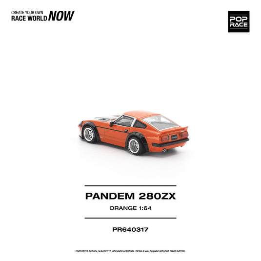 Pop Race - Pandem 280ZX (Orange) 1/64 Scale Diecast Model Car (PR640317)