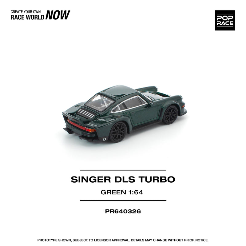 Load image into Gallery viewer, Pop Race - Singer DLS Turbo (Road) (Green) 1/64 Scale Diecast Model Car
