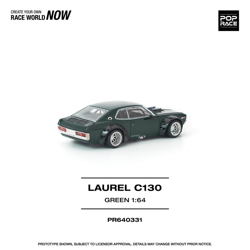 Load image into Gallery viewer, Pop Race - Laurel C130 (Green) 1/64 Scale Diecast Model Car
