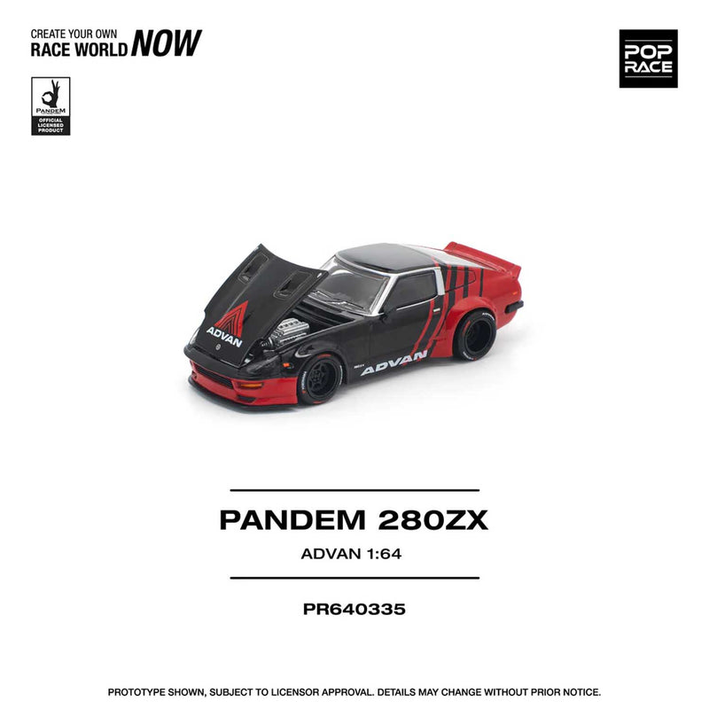 Load image into Gallery viewer, Pop Race - Pandem 280ZX Advan 1/64 Scale Diecast Model Car
