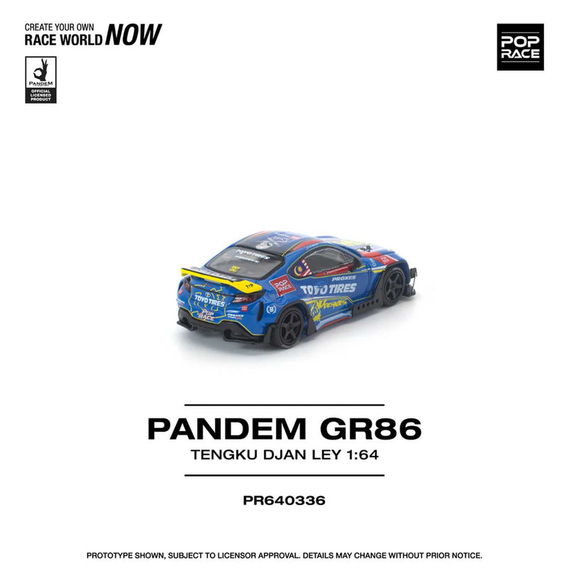 Load image into Gallery viewer, Pop Race - Pandem GR 86 (Tengku Djan Ley) 1/64 Scale Diecast Model Car (PR640336)
