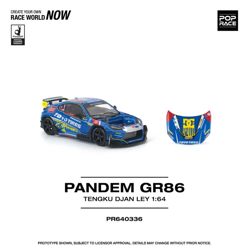 Load image into Gallery viewer, Pop Race - Pandem GR 86 (Tengku Djan Ley) 1/64 Scale Diecast Model Car (PR640336)
