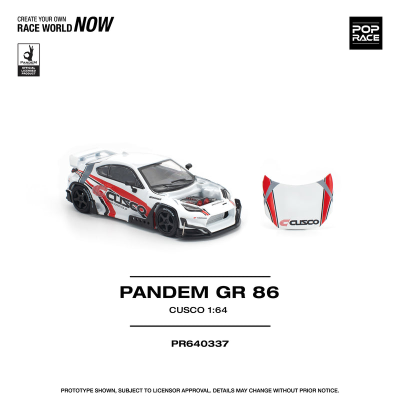 Load image into Gallery viewer, Pop Race - Pandem GR86 (CUSCO) 1/64 Scale Diecast Model Car

