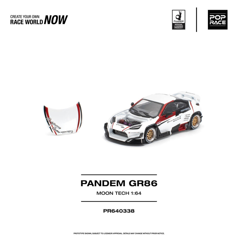 Load image into Gallery viewer, Pop Race - Pandem GR 86 (Moon Tech) 1/64 Scale Diecast Model Car (PR640338)
