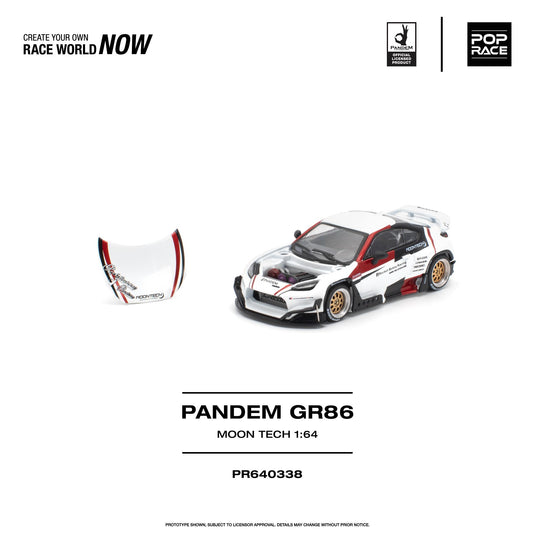 Pop Race - Pandem GR 86 (Moon Tech) 1/64 Scale Diecast Model Car (PR640338)