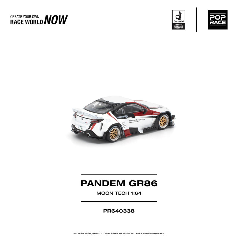 Load image into Gallery viewer, Pop Race - Pandem GR 86 (Moon Tech) 1/64 Scale Diecast Model Car (PR640338)
