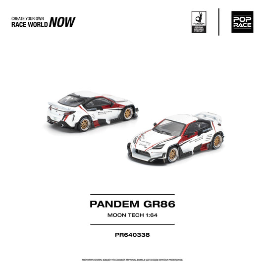 Pop Race - Pandem GR 86 (Moon Tech) 1/64 Scale Diecast Model Car (PR640338)