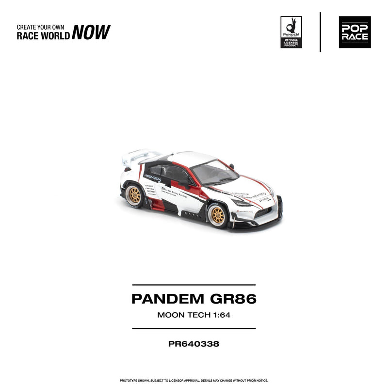 Load image into Gallery viewer, Pop Race - Pandem GR 86 (Moon Tech) 1/64 Scale Diecast Model Car (PR640338)
