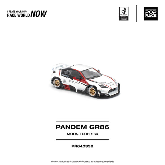 Pop Race - Pandem GR 86 (Moon Tech) 1/64 Scale Diecast Model Car (PR640338)