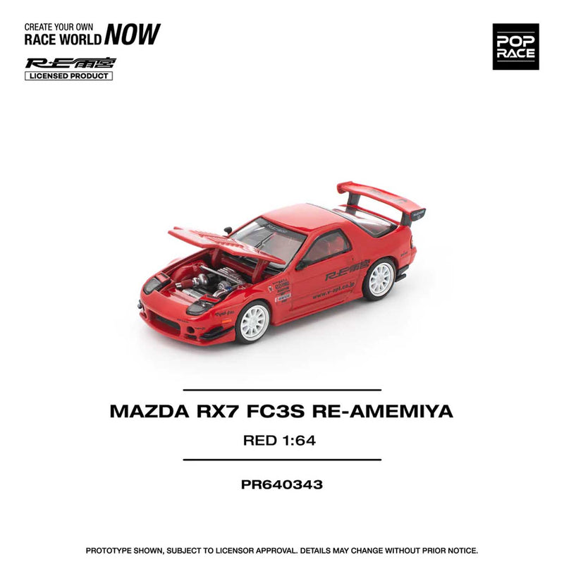 Load image into Gallery viewer, Pop Race - Mazda RX7 FC3S Re-Amemiya (Red) 1/64 Scale Diecast Model Car
