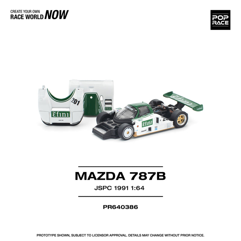 Load image into Gallery viewer, Pop Race - Mazda 787B (JSPC 1991) 1/64 Scale Diecast Model Car
