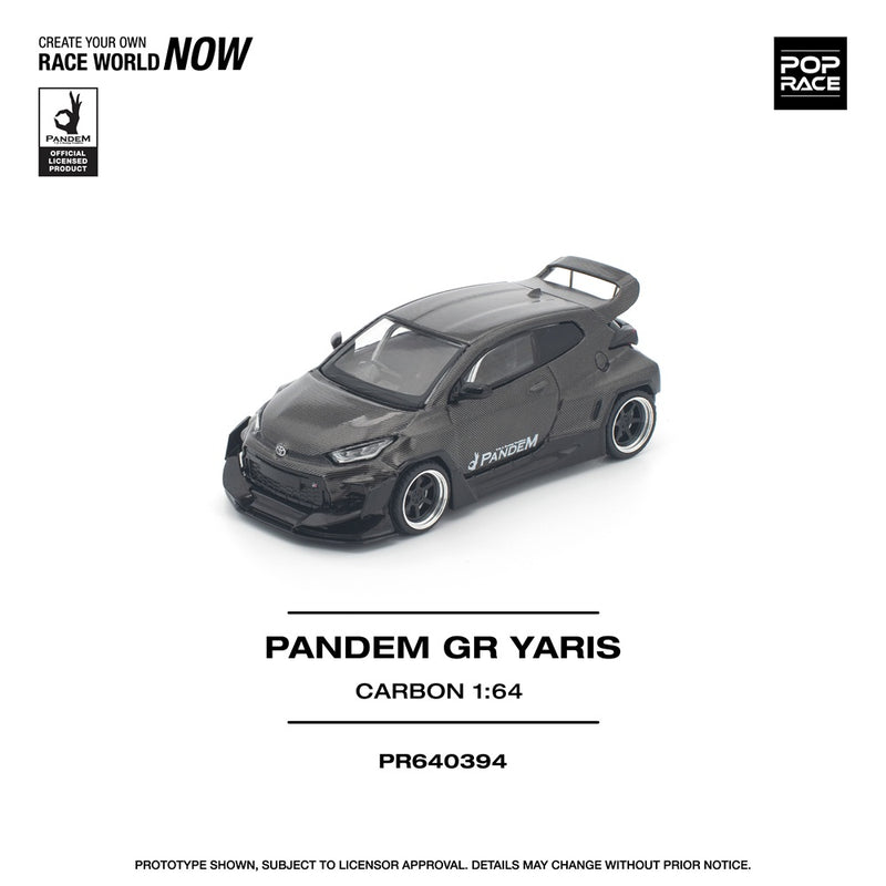 Load image into Gallery viewer, Pop Race - Pandem GR Yaris (Carbon) 1/64 Scale Diecast Model Car
