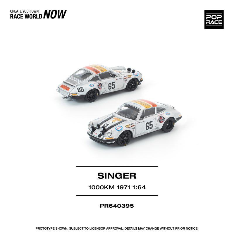 Load image into Gallery viewer, Pop Race - Singer SPA (1000KM 1971) 1/64 Scale Diecast Model Car (PR640395)
