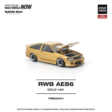 Pop Race - RWB AE86 (Gold) 1/64 Scale Diecast Model Car