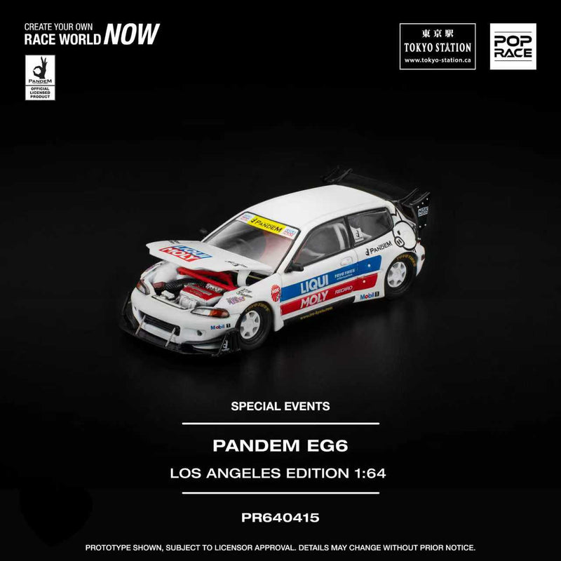 Load image into Gallery viewer, Pop Race - Pandem EG6 (Los Angeles Edition) 1/64 Scale Diecast Model Car (PR640415)
