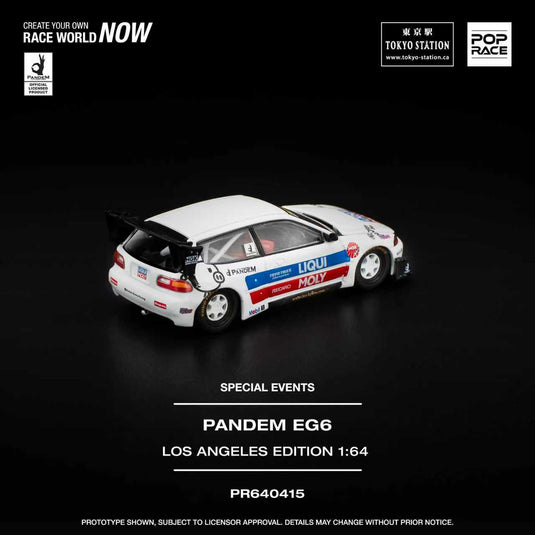 Pop Race - Pandem EG6 (Los Angeles Edition) 1/64 Scale Diecast Model Car (PR640415)