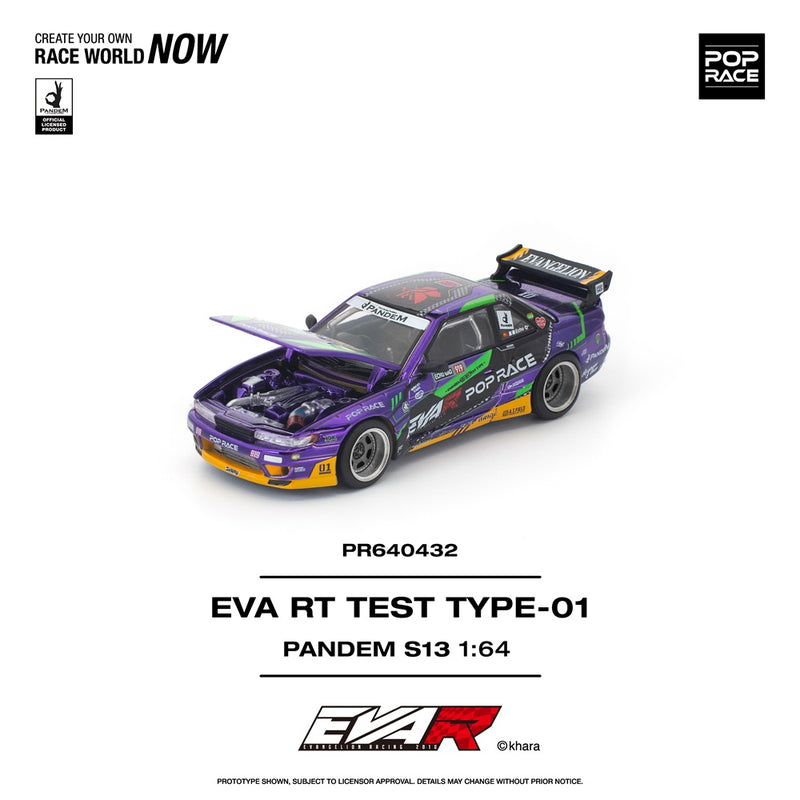 Load image into Gallery viewer, Pop Race - EVA RT Test Type-01 (Pandem S13) 1/64 Scale Diecast Model Car
