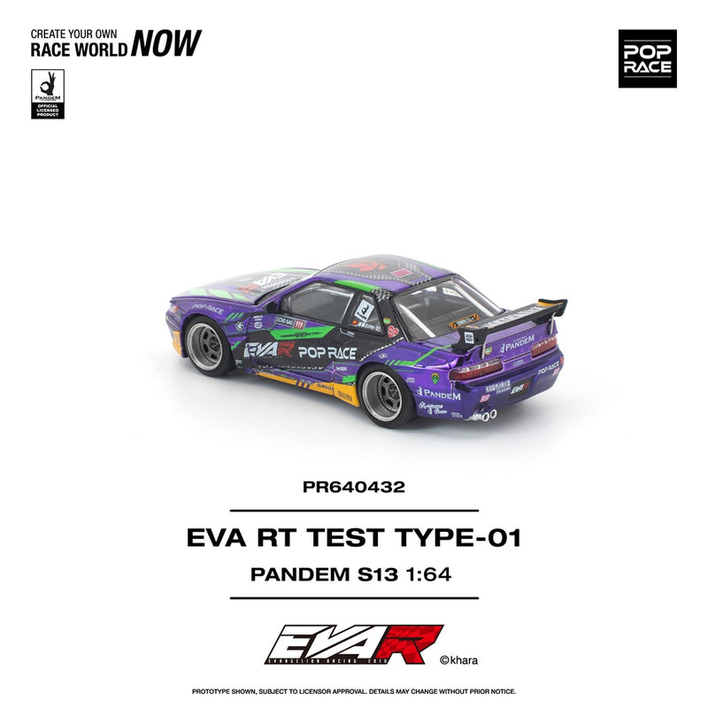 Load image into Gallery viewer, Pop Race - EVA RT Test Type-01 (Pandem S13) 1/64 Scale Diecast Model Car
