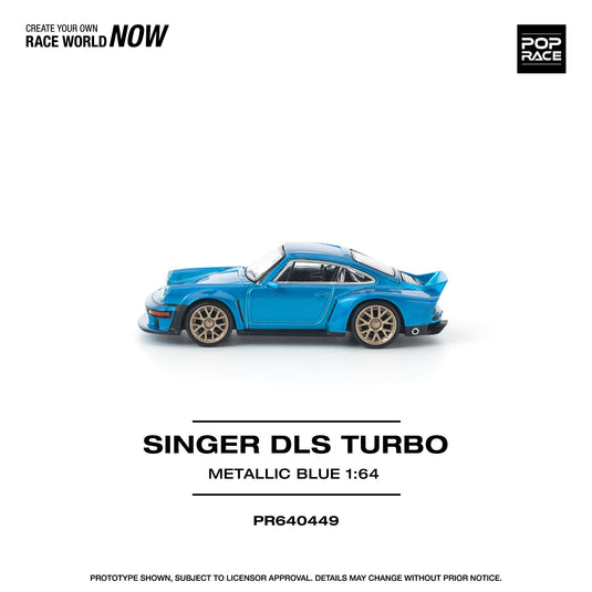 Pop Race - Singer DLS Turbo (Metallic Blue) 1/64 Scale Diecast Model Car