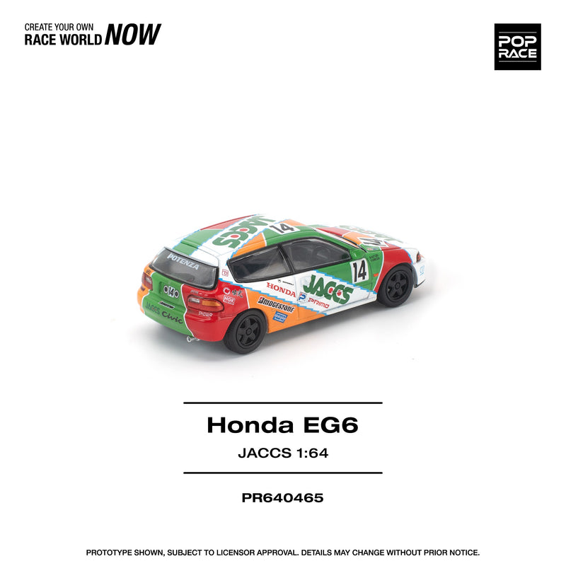 Load image into Gallery viewer, Pop Race - Honda Civic EG6 (JACCS) 1/64 Scale Diecast Model Car (PR640465)
